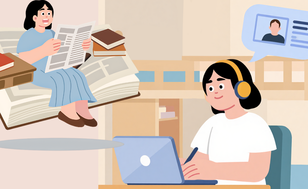 students practicing spoken english in classroom near iit delhi